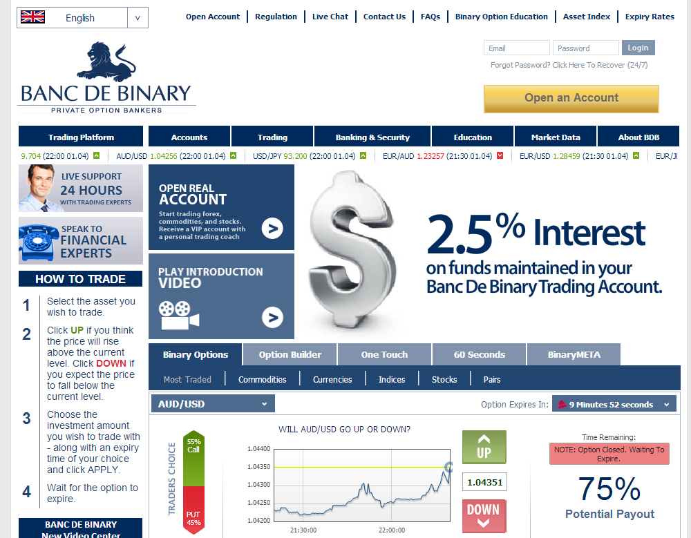 demo account binary options without deposit